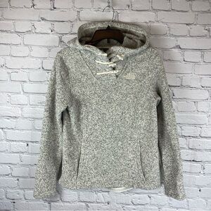 North Face Crescent Hooded Fleece Pullover‎ Women’s XS Gray Cowl Sweater Hoodie
